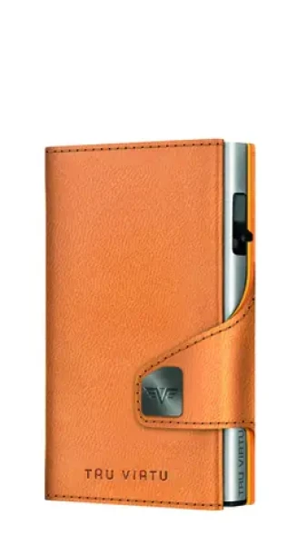TRU VIRTU Click Slide Vegan Bio Apple Walnut / Silver / Peňaženka / RFID ochrana / vegánska koža / 12 kariet (24106000404)