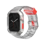 SKINARMA silikónový remienok a ochranné púzdro pre Apple Watch 45/44 mm číra (8886461243420)