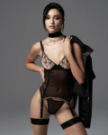 Dámsky očarujúci korzet Vila Blanes Corset black - Obsessive XL/2XL