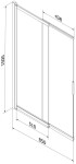 MEXEN - Fox 2-krídla posuvná vaňová zástena 85 x 150, dekor, chróm 891-085-002-01-30