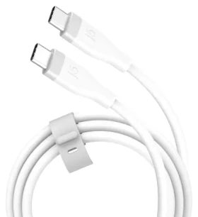 J5Create Liquid Silicone kábel USB-C biela / Nabíjací a dátový kábel / USB-C - USB-C / 60 W / 1,8 m (JUCX17W-N)