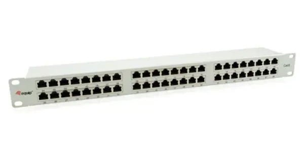 Equip / Patch panel / 48 portov / Cat6 FTP / 1U / 19" / šedá (326349)