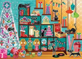 COBBLE HILL Puzzle Vianočné mačky
