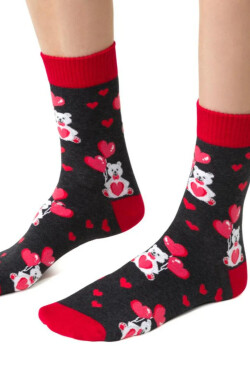 Dámske ponožky 136 GRAFITOVÁ MELANŽ 35-37