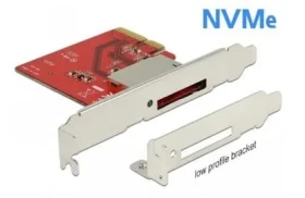 DeLock PCI Express karta CFexpress / Radič / 1x ext. CFexpress slot / NVMe x4 / PCIe 3.0 / Nízkoprofilová (91748)