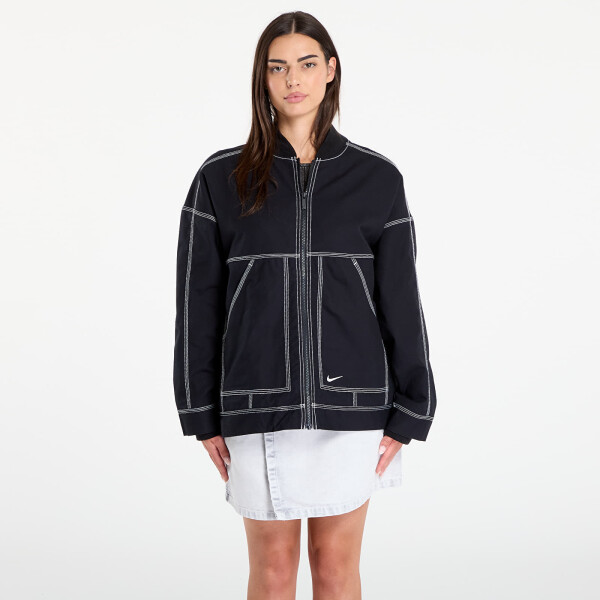 Bunda Nike Sportswear Women's Oversized Graphic Cargo Jacket Black/ Summit White M