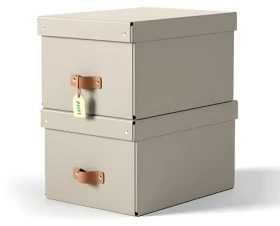 Leitz Úložný box Puro M béžová / Kartón / 17 l / 270 × 200 × 370 mm / 2 ks (61490012)