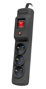 Armac Multi M3 čierna / Prepäťová ochrana / 3 zásuvky / 3 m kábel / 2500 W (M3/30/CZ)