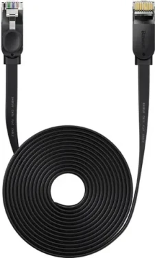Baseus WKJS000301 Sieťový kábel CAT6 15 m čierna / Patch kábel / RJ45 - RJ45 / 1Gbps (WKJS000301)
