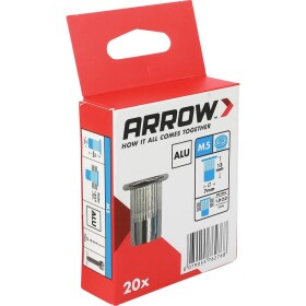 Arrow Tool Group 762768 slepá nitovacie matice (Ø x d) 7 mm x 13 mm M5 hliník RN M5 7 x 13 ALU 20ST 20 ks; 762768