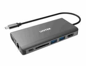 Unitek D1019A 8v1 / Dokovacia stanica / 1x DVI-I / 1x HDMI / 1x DP / LAN / USB (4894160038418)