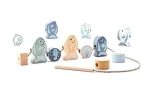 CUBIKA Pastel 16020 Navliekacie ryby a morské živočíchy - navliekací set - 13 drevených dielov a 8 predlôh