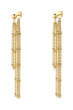 Brosway Štýlové pozlátené náušnice 2v1 Essential BNL098