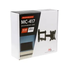 Maclean MC-417 čierna / Nástenný držiak pre TV + monitor / 13-32" / VESA 100x100 / nosnosť 30 kg (MC-417)