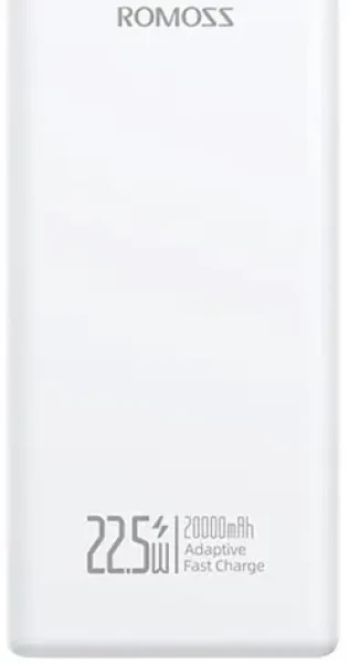 Romoss PRC20 20000mAh biela / Powerbanka / 22.5W / USB-A USB-C Lightning + kábel (PRC20-151-1133H)