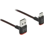 DeLock Easy-USB čierna / USB kábel / USB-A - USB-C / uhlový / 0,2 m (85274)