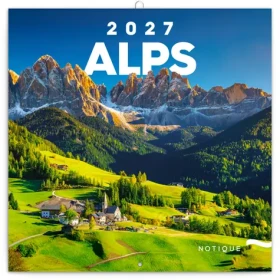 NOTIQUE Alpy 2027 / Poznámkový kalendár / 30 × 30 cm