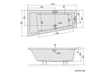 POLYSAN - ANDRA L asymetrická vaňa 170x90x45cm, biela 81111