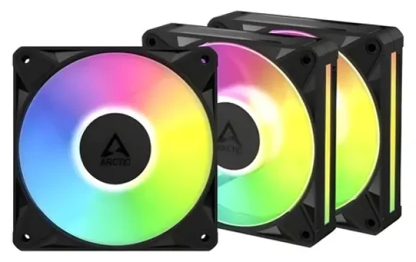 ARCTIC BioniX P12 A-RGB čierna 3 ks / Ventilátor / 120 mm / A-RGB / Daisy-chain (ACFAN00337A)