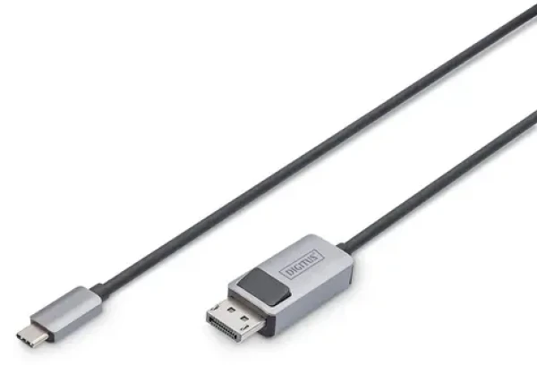 Digitus USB-C na DisplayPort adaptérový kábel čierny / Redukcia / USB-C / DisplayPort / Obojsmerný (DB-300334-010-S)