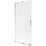 MEXEN/S - Velar L dvojkrídlová posuvná vaňová zástena 90 x 150, dekor, chróm 896-090-003-31-01