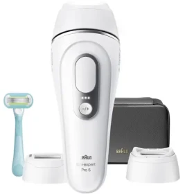Braun Silk-expert PL5234 biela-strieborná / IPL epilátor / 400 000 zábleskov / 3 nástavce / sieťové napájanie (100002202409)