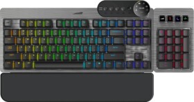 Mountain MOUNTAIN Everest Max Gaming Tastatur - MX Silent Red, ISO, DE-Layout, grau