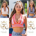 Tak sexy! Koucla chrochet crop top Einheitsgroesse