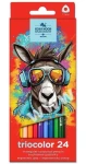 KOH-I-NOOR Trojhranné pastelky Triocolor 24ks Somár (3134024013KS)