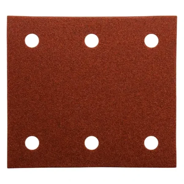 Makita P-33118 / Brúsny papier na drevo amp; kov amp; kameň / suchý zips / Zrnitosť 100 / Rozmery 114x102 mm / dierovaný / 10 ks (P-33118)