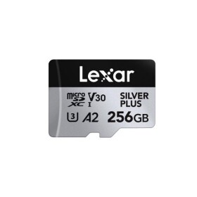 Lexar Professional Silver Plus MicroSDXC 256 GB Class 10 UHS-I/U3 A2 V30 (LMSSIPL256G-BNANG)