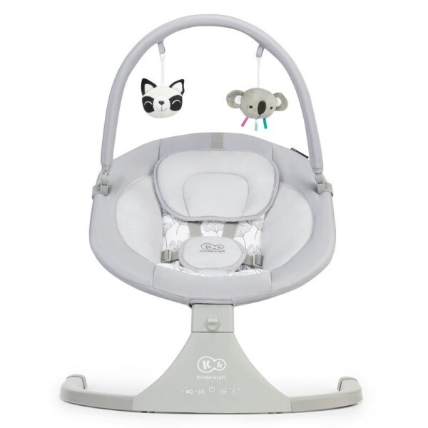 KINDERKRAFT Lehátko pohupujúce s melódiou 2v1 Luli grey, do 9 kg