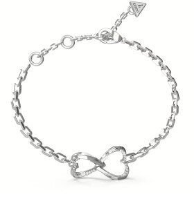 Guess Nežný oceľový náramok so srdiečkami Mon Amour JUBB04618JWRH 14,5 cm