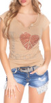 Sexy Love KouCla" Shirt with rhinestones S/M