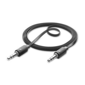 Cellularline AUX AUDIO Audio kábel čierna / AQL certifikácia / plochý / 2 x 3.5mm jack (AUXAUDIOK)