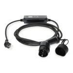 Nedis Mobilný nabíjací kábel pre elektromobily Type 2 5m / Nabíjací kábel / 3,68 kW / 6-16 A / IP55 (EVCH37KWBK20)