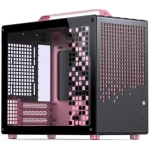 Jonsplus Z20 čierno-ružová / Micro-ATX / 1x USB-A 3.2 / 1x USB-C 3.2 / priehľadná bočnica (Z20 Black-Pink)