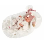 Llorens 63576 NEW BORN HOLČIČKA - realistická bábika bábätko s celovinylovým telom - 35 cm