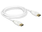 DeLock Cable Displayport 1.2 samec gt; Displayport samec 4K 3 m biela (84878-D)