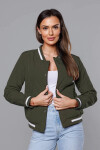 Dámska bunda typu bomber v army farbe (16M9070-136) odstíny zelené XXL (44)