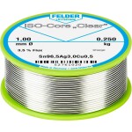 Felder ISO-Core Clear SAC305 spájkovací cín cievka Sn96,5Ag3Cu0,5 0.250 kg 1 mm; 52761020