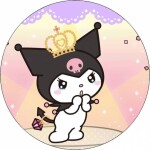 Jedlý papier Kuromi princezná 19,5 cm - Pictu Hap - Pictu Hap