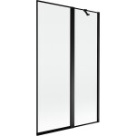 MEXEN - MIST vaňová zástena 110x150 cm 6mm f+s, čierna, okraj, pravá 8A9-110-011-70-70-P