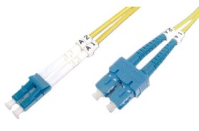 DIGITUS Fiber Optic Patch Cord, LC SC Singlemode 09/125 Duplex Length 2m