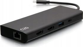 C2G C2G USB C Docking Station - Dual Monitor Docking Station with 4K HDMI, USB, Ethernet, and AUX - Power Delivery up to 60W - Dockingstation - USB-C / Thunderbolt 3 - 2 x HDMI - GigE - TAA-konform
