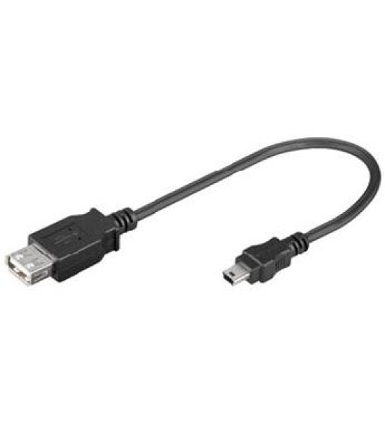 PremiumCord USB redukcia kábel USB A/female - Mini 5pin USB/male 20cm OTG (8592220011741)