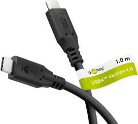 Goobay USB-C čierna / Kábel / USB4 / 40 Gb/s / 100 W / PD / 1 m (74191)