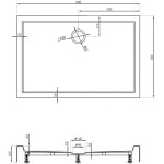 MEXEN - Flow+ sprchová vanička obdĺžniková 80 x 90, čierna mat 46R708090H