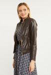 Bunda Monnari Biker Jacket With Stand-Up Collar Brown 36