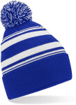 Beechfield B 473R Pletená čiapka s pruhmi „Fan“ 53.473R jasne kráľovská modrá/biela bright royal/white onesize